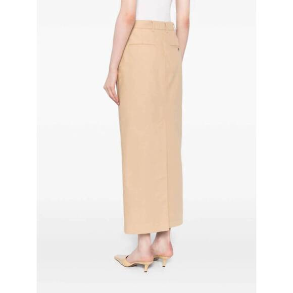 NEW WARDROBE.NYC drill column skirt in khaki - Picture 3 of 5